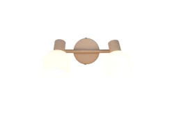 RL LED Deckenlampe mit 2 Spots BOBA, Metall/Glas, 25 x 18,5 x 10 cm Beige/Weiß