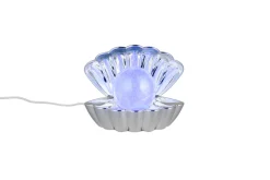 RL LED Dekoleuchte SHELLY, Kunststoff, 17,5 x 14,5 x 12,5 cm Chromfarbig