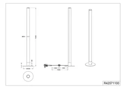 RL LED Stehlampe LEIA mit Fernbedienung 104 cm Metall/Acryl chromfarbig/transparent