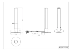 RL LED Tischlampe LEIA mit Fernbedienung 40 cm Metall/Acryl chromfarbig/transparent