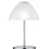 RL LED Tischlampe QUEEN 24 cm Glas/Metall nickelfarbig