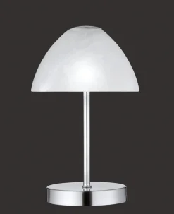 RL LED Tischlampe QUEEN 24 cm Glas/Metall nickelfarbig