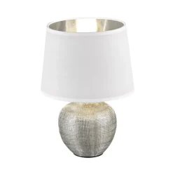 RL Retrofit Tischlampe 1 flg mit Textilschirm H 26 LUXOR Silberfarbig