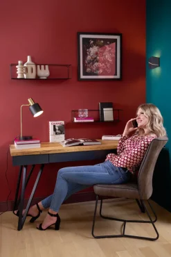 RL Retrofit Tischlampe ADAM schwarz /messingfarbig