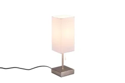 RL Retrofit Tischlampe OLE 35 cm nickelfarbig /weiß