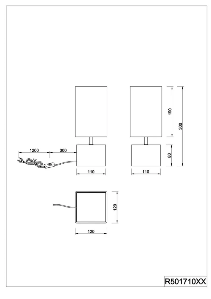 RL Retrofit Tischlampe WOODY 12 x 23 cm