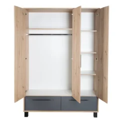 roba Baby-Kleiderschrank ARTESANA braun/ grau