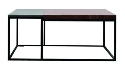 ROLF BENZ Couchtisch 985 Nussbaum /Naturstein