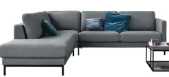 ROLF BENZ Ecksofa 274 x 277 cm EGO Stoffbezug Grau