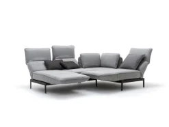 ROLF BENZ Ecksofa MERA 267 x 192 cm Stoffbezug signalgrau