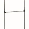 Rollgarderobe 90 x 120(210) cm chromfarbig/grau