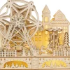 SAICO Deko Objekt WEIHNACHTSDORF mit RIESENRAD 12x28x23,5 cm