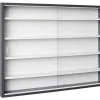 Sammlervitrine HENDRIK 80x60x9,5 cm Grau/Weiß