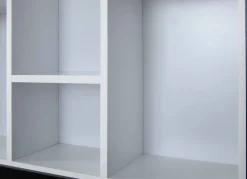 Sammlervitrine LENNY 66,5x66,5x13,7 cm Schwarz/Weiß