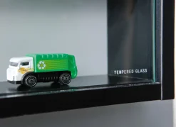 Sammlervitrine STEFAN 80x60x9,5 cm Schwarz/Weiß