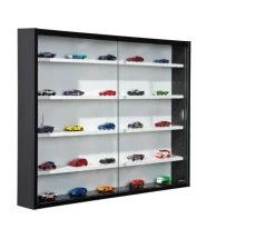 Sammlervitrine STEFAN 80x60x9,5 cm Schwarz/Weiß