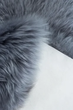 Schaffell UNIKAT OAKLAND I 60 x 85 cm dunkelgrau