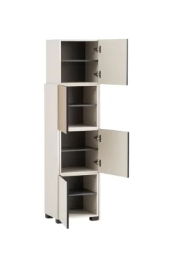 Schieberegal ALEXA 40(70) x 165,1 cm cremebeige/braun