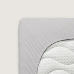 schlafgut Jersey-Spannbettlaken PURE 90-100 x 190-220 cm hellgrau