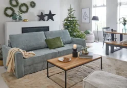 Schlafsofa CHARLTON mintgrün-grau