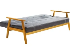 Schlafsofa dunkelgrau Webstoff