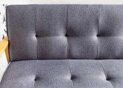 Schlafsofa dunkelgrau Webstoff