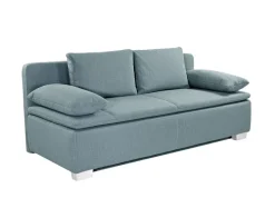 Schlafsofa PAUL 85 x 202 cm Stoffbezug türkis