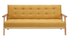 Schlafsofa senfgelb Strukturstoff