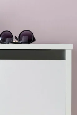 Schminktisch mit Hocker und Spiegel 60 x 81 cm weiß