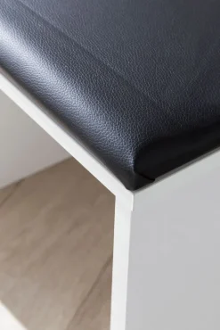 Schminktisch mit Hocker und Spiegel 60 x 81 cm weiß