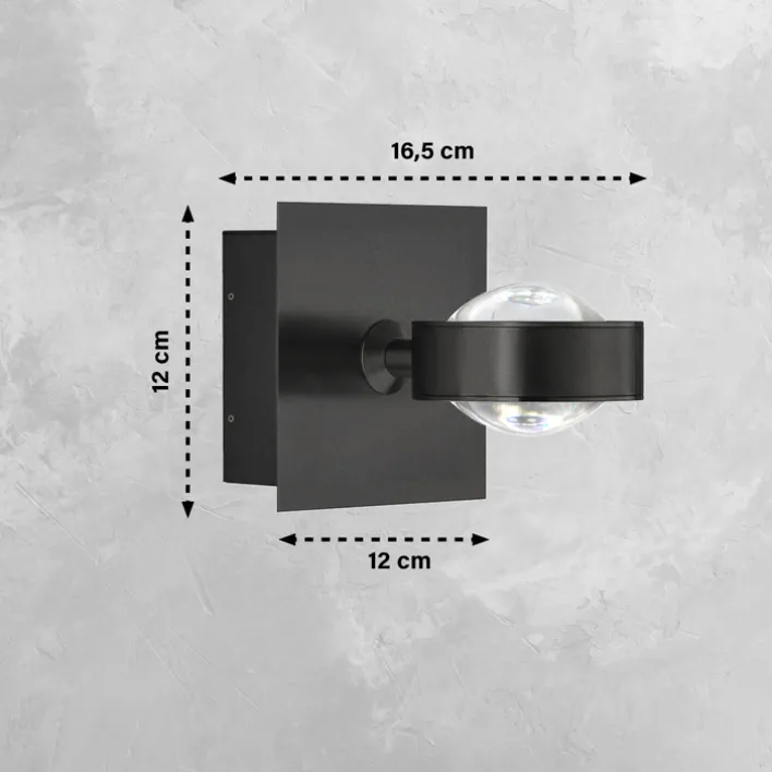 SCHÖNER WOHNEN-Kollektion LED Badlampe Wand LENSE schwarz