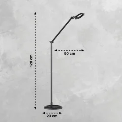 SCHÖNER WOHNEN-Kollektion LED Stehlampe OFFICE 128 cm schwarz