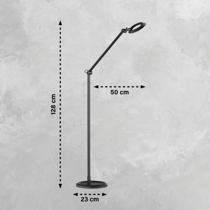 SCHÖNER WOHNEN-Kollektion LED Stehlampe OFFICE 128 cm schwarz