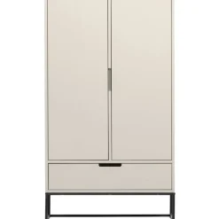 Schrank SILAS 85 x 149 cm Kiefer massiv im Farbton Staub
