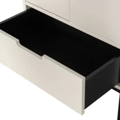 Schrank SILAS 60 x 210 cm Kiefer massiv im Farbton Staub