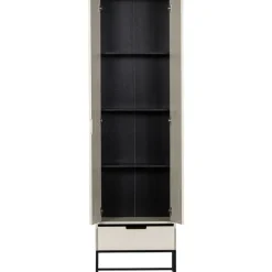 Schrank SILAS 60 x 210 cm Kiefer massiv im Farbton Staub