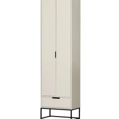 Schrank SILAS 60 x 210 cm Kiefer massiv im Farbton Staub