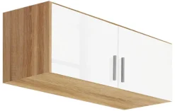 Schrankaufsatz CELLE 91 x 39 cm Sonoma Eiche/HG weiß
