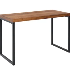 Schreibtisch 117 x 77 cm Braun Schwarz
