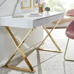 Schreibtisch 118 x 57 cm weiß