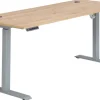 Schreibtisch CLYDE 160 x 77 cm Mauvella-Oak-Dekor/silberfarbig matt