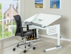 Schreibtisch HANNES 110 x 68 cm Weiß