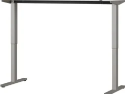 Schreibtisch ISORNO 160 x 80 cm Lichtgrau/ silberfarbig