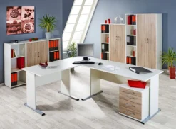 Schreibtisch SERIE200 90 x 65 cm weiß