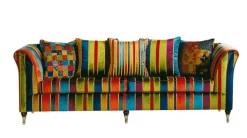 SCHRÖNO Sofa 3-Sitzer VINTAGE I inklusive Kissen