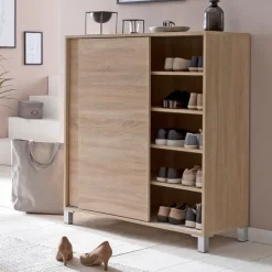 Schuhschrank 100 x 108 cm Sonoma Eiche braun