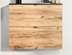 Schuhschrank RENELL 100 x 85 cm Graphit/Navarra-Eiche-Dekor