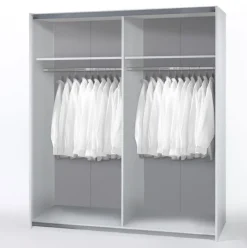 Schwebetürenschrank CHANCE 170 x 195 x 59 cm Nachbildung weiß