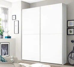 Schwebetürenschrank CHANCE 170 x 195 x 59 cm Nachbildung weiß
