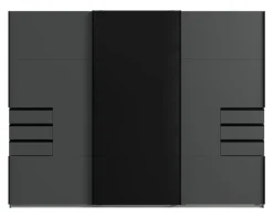 Schwebetürenschrank TENERIFFA 270 x 210 cm grau/ schwarz